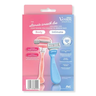 Gillette ยิลเลตต์ วีนัส สมูธ ดูอัล แพ็ค อินทิเมต 1 ชิ้น+คอมฟอร์ท ไกลด์ ไวท์ ที 1 ชิ้น