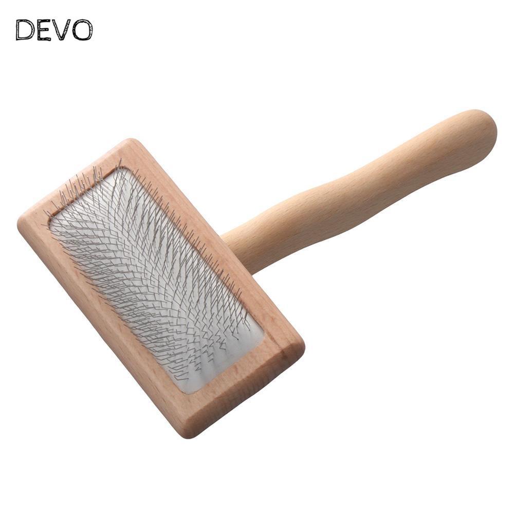 DEVO สําหรับแปรงพรมหนังแกะเพื่อพรมให้เนื้อสัมผัสและพรมมองกลับ (ไม้,