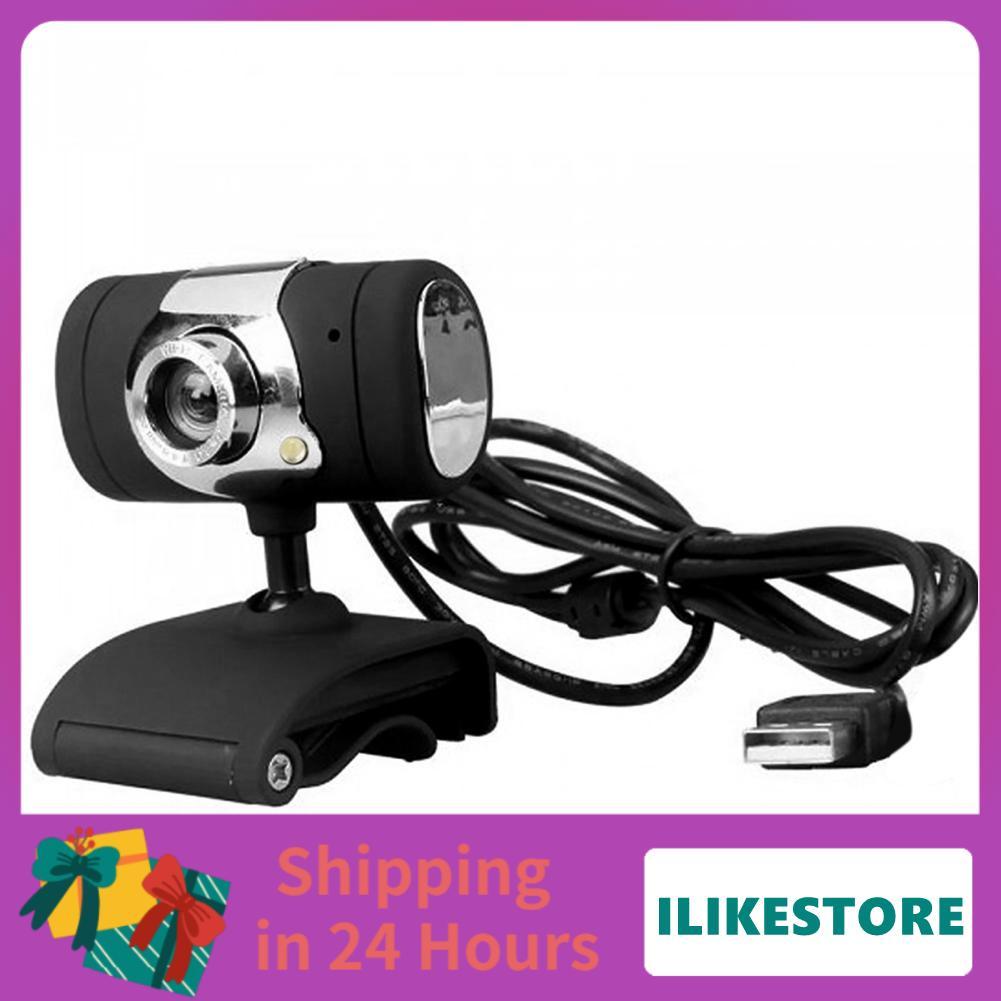 Ilikestore USB 2.0 เว็บแคม Conference Cam HD Video Clip-on กล้องพร้อมไมโครโฟนสำหรับแล็ปท็อปเดสก์ท็อป