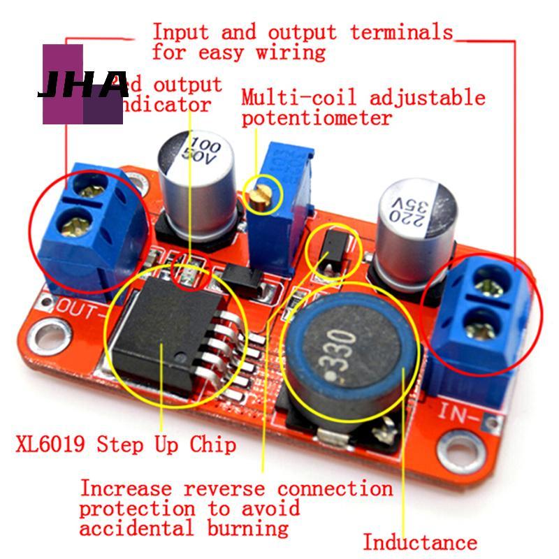 [JHA] 5A DC-DC step up power moist converter 3.3V-35V ถึง 5V 6V 9V 12V 24V ใหม่ ใหม่