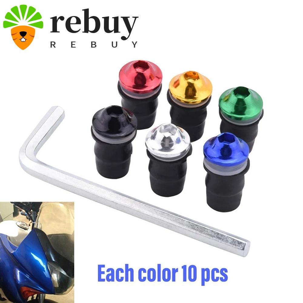 REBUY รถจักรยานยนต์กระจกสกรูสําหรับ Suzuki ชิ้นส่วนรถจักรยานยนต์สกรูสลักเกลียว M5 x 15 มม.M5 สกรูสํา