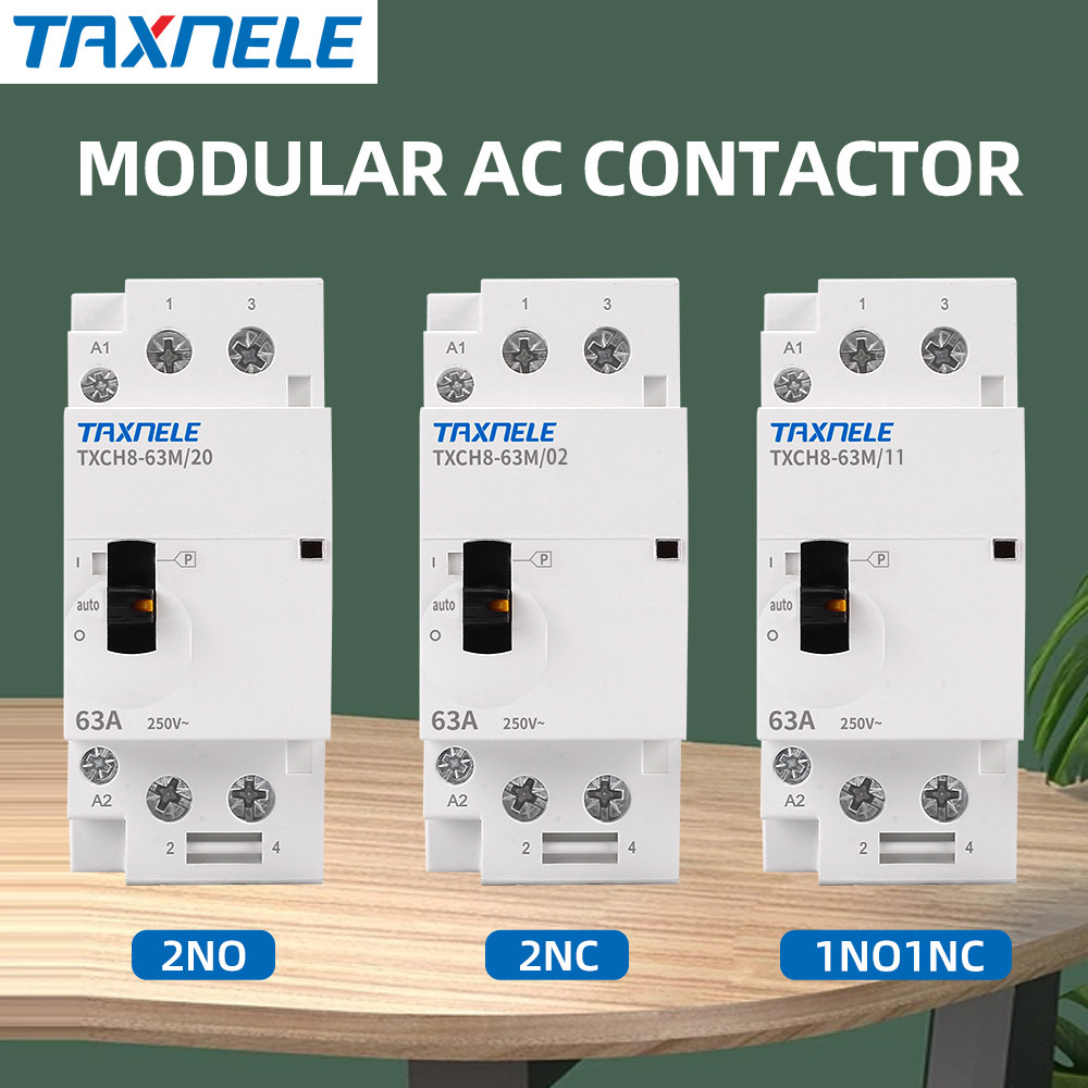 32A 63A 220V 2P AC track พร้อมสวิทช์ควบคุมด้วยตนเอง 2NO 1NO1NC 2NC Txch8