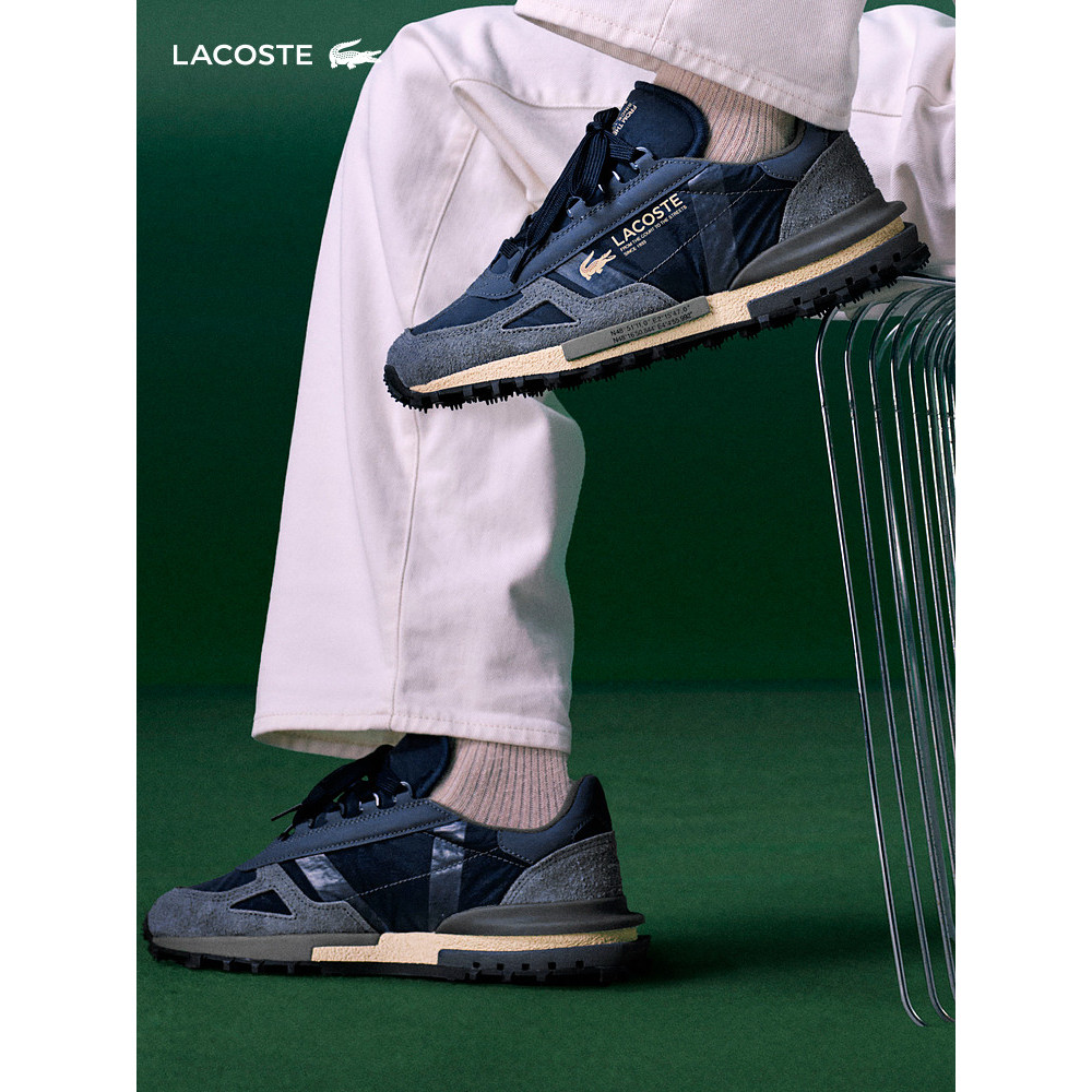 [Wang Yiboสไตล์เดียวกัน] LACOSTE French Crocodile Mens Shoes 25 Spring Sports Casual Shoes|49SMA0002