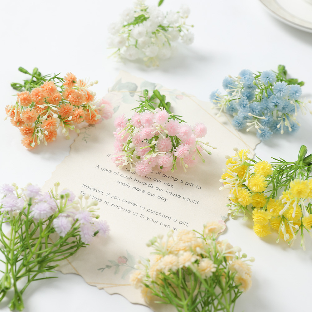 50/10 ชิ้น Babys Breath ประดิษฐ์ Gypsophila ดอกไม้หัว 8 ซม.ดอกไม้ปลอมสําหรับตกแต่งบ้านงานแต่งงานตกแต่ง Party Supplies Garland อุปกรณ์เสริม