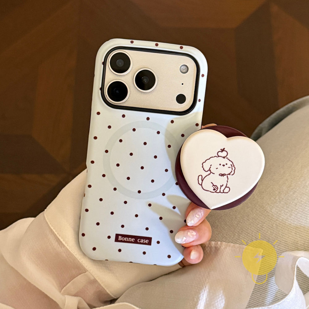 For เคสไอโฟน with Griptok PC Magnetic TPU Hard เคส Phone Case For iPhone 17 Pro Max Plus 16 15 14 13 12 11 Cover  Aesthetic Korean Cute