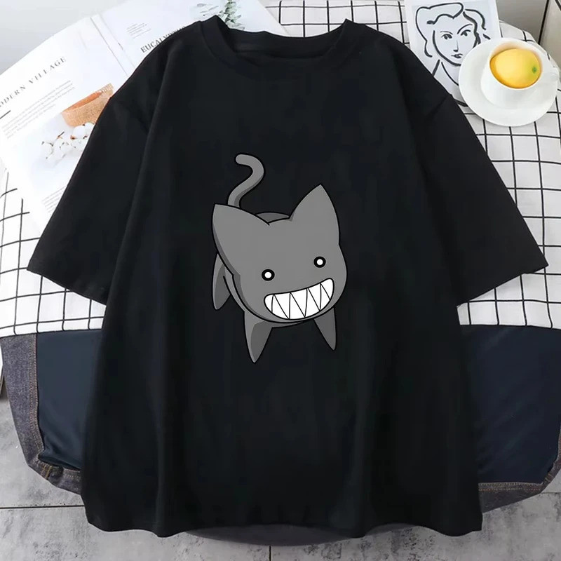 เสื้อยืด Azumanga Daioh Ayumu Kasuga สำหรับผู้หญิง ลายแมว มังงะ/การ์ตูนอนิเมะ เสื้อยืดผ้าฝ้าย 100% ส