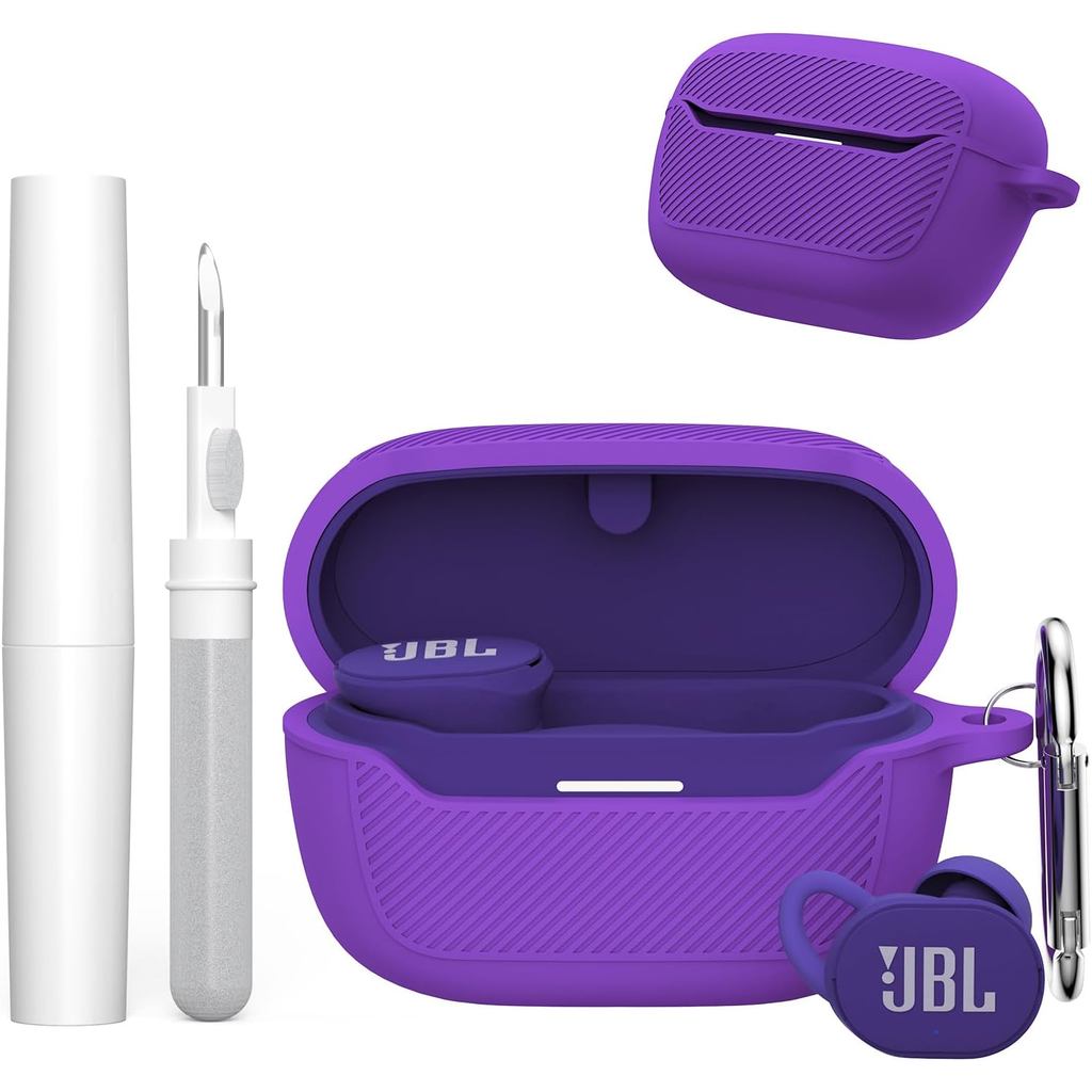 ซิลิโคนอ่อนนุ่มสําหรับ JBL Endurance Race 2 Case Cover with Carabiner & Cleaning Pen Kit, Anti-Slip Anti-Scratch Protective Cover