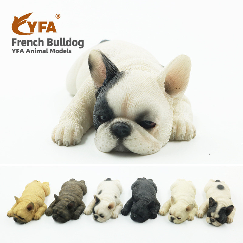 อุปทานโดยตรงจากโรงงาน ท่านั่งน่ารัก French Bulldog นอนน่ารัก Little French Bulldog จําลองสุนัขรุ่น F