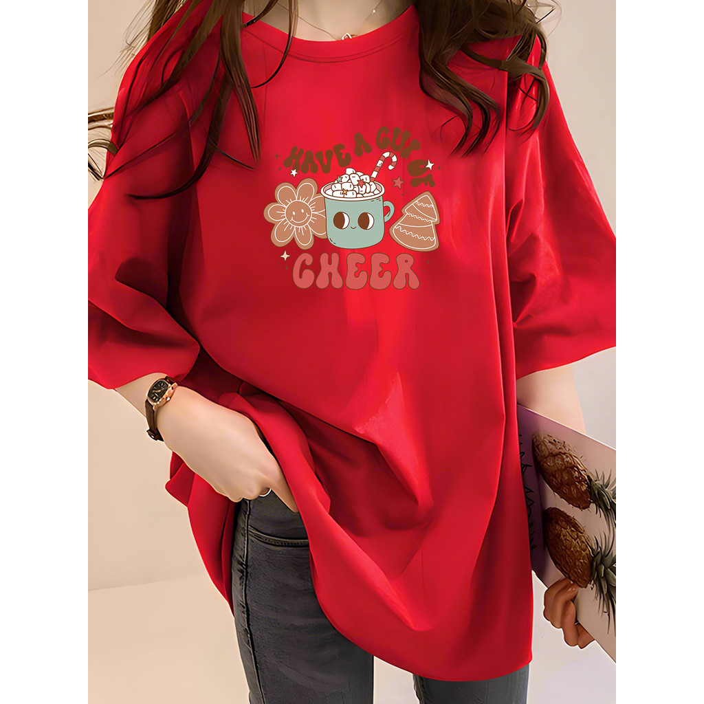 2G5896 Tshirt ผู้หญิง Plus ขนาดเสื้อผ้า T เสื้อ Crop Top ผู้หญิง T เสื้อเสื้ออเนกประสงค์ Ba