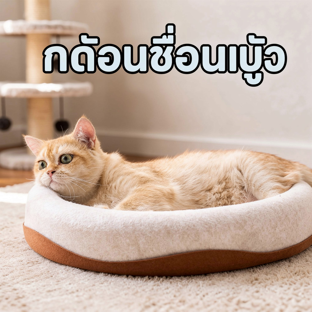 ที่ลับเล็บแมว ที่นอนแมว แผ่นข่วนแมว ของเล่นแมว สักหลาด รูปที่ 4