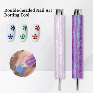 【Local】อเนกประสงค์ 5 กลีบดอกไม้เล็บ Dotting ปากกาเล็บอะคริลิคดอกไม้ Rhinestones ปากกาแต่งเล็บเล็บเครื่องมือแปรง