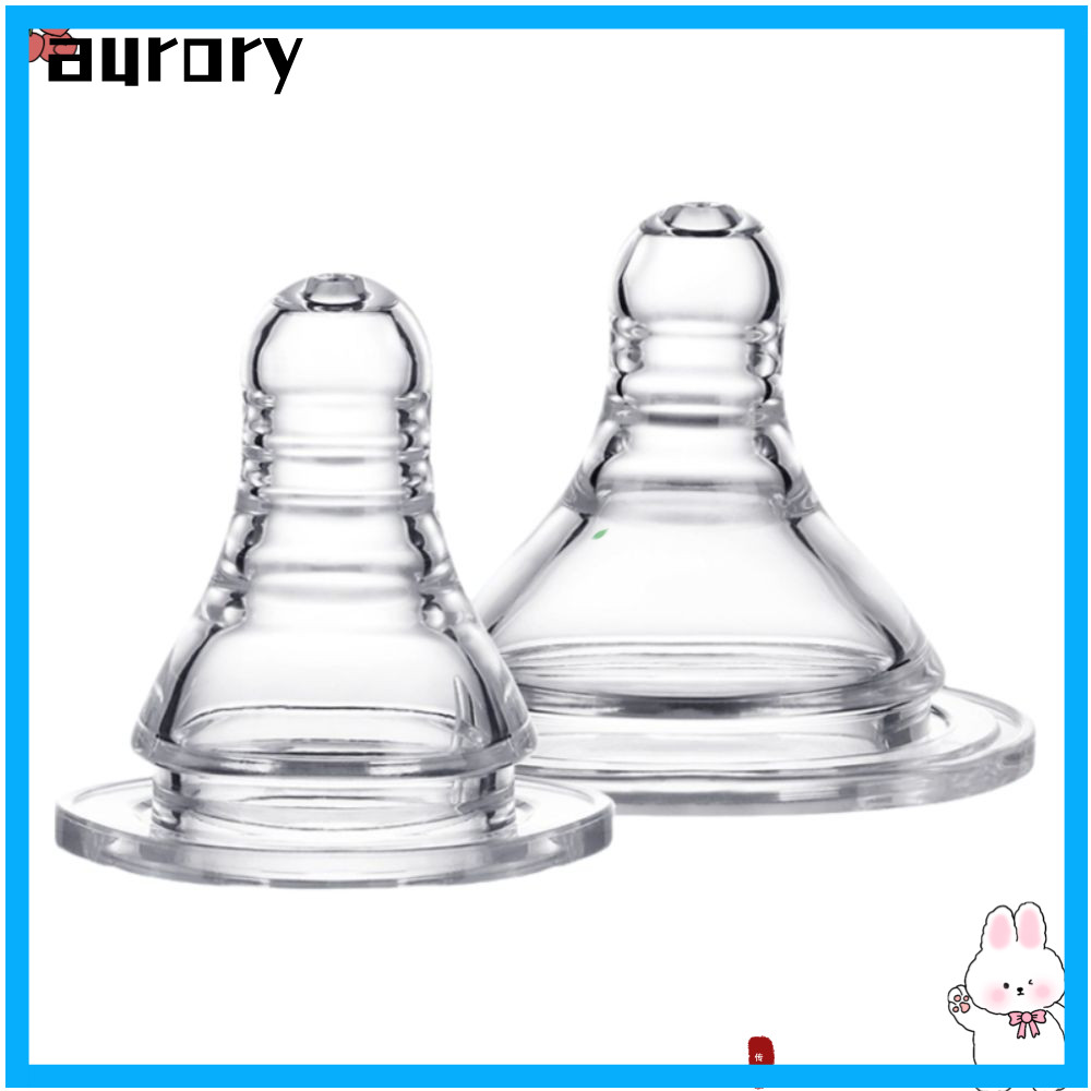 AURORY จุกนมให้อาหาร, ซิลิโคนขวดคอบาง, เกรดอาหาร BPA ฟรี Universal Standard Calibre Baby Pacifier จุ