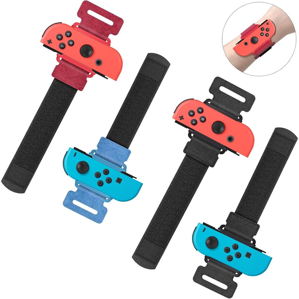 Auarte 4 Pack สายรัดข้อมือสําหรับ Just Dance 2026 2025 2024 2023 2022 2021 เกมออกแบบสําหรับ Switch/S