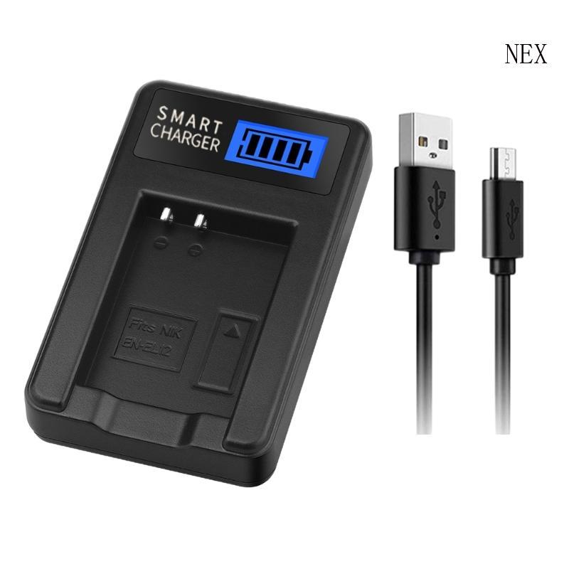 NEX EN-EL12 เครื่องชาร์จ USB LCD สําหรับ AW100 AW100s AW110 AW110s AW120 AW130 P300