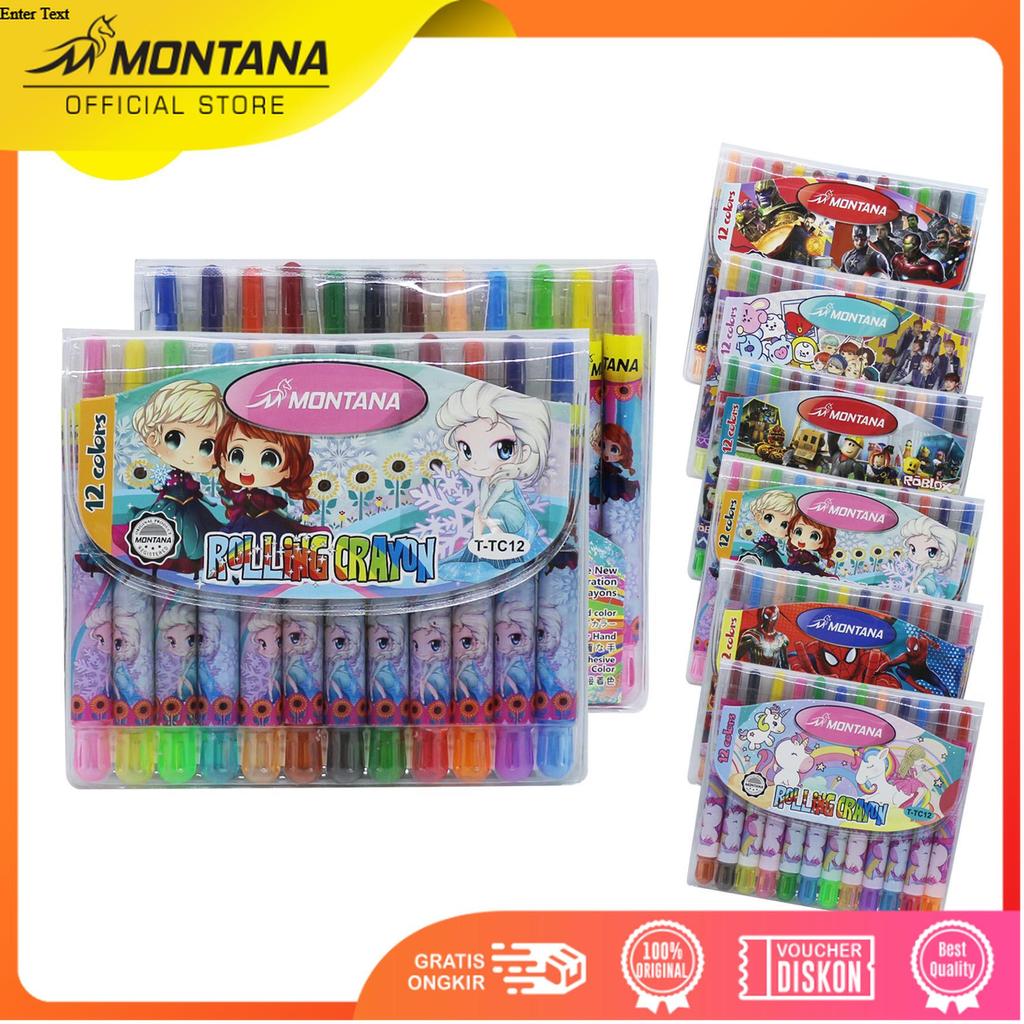 MONTANA Twist Crayon / Twist Crayon T-TC12 Mini / 12 สี / สี Twist crayon