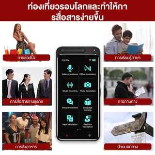 HC อัพเกรดใหม่เอี่ยม เครื่องแปลภาษาอัจฉริยะ แบบพกพา รองรับ150ภาษาออฟไลน์แบบเรียล ผู้ช่วยเสียง AI นักแปลภาพถ่าย