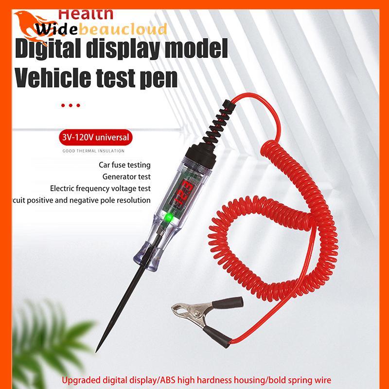 Widebeaucloud Heavy Duty 5-120V Balit Digital LED Circuit Tester, Auto Test Light Digital LED Circui