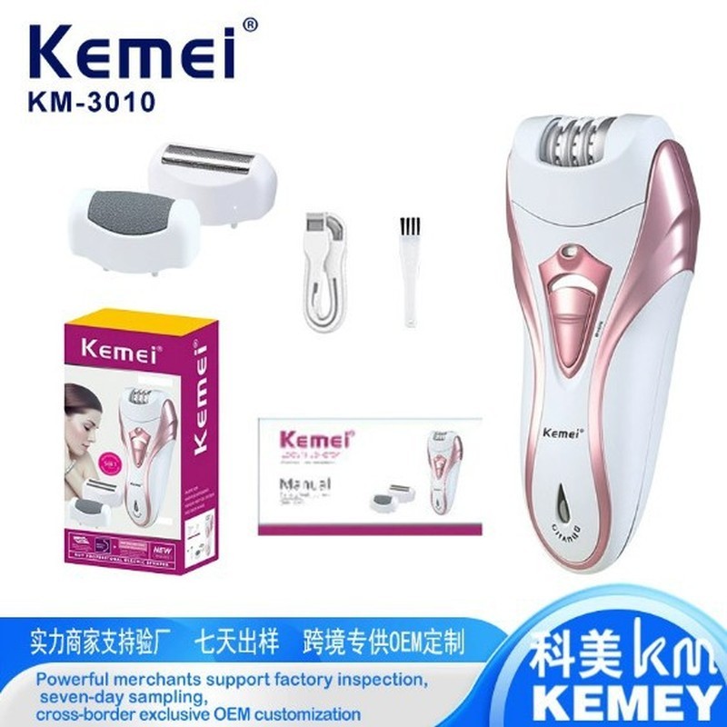 Kemei Kemei เครื่องโกนหนวดไฟฟ้าส่วนตัวในครัวเรือนมัลติฟังก์ชั่เครื่องโกนหนวดสามในหนึ่งเดียวสุภาพสตรี