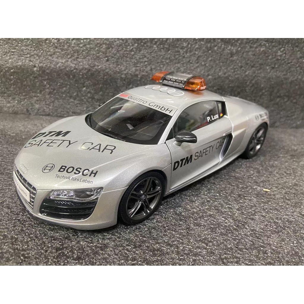 [คลังสินค้าพร้อม 1] Jingshang kyosho 1: 18 Audi R8 Audi R8 5.2 DTM 2010 Safety Car Alloy Car Model ร