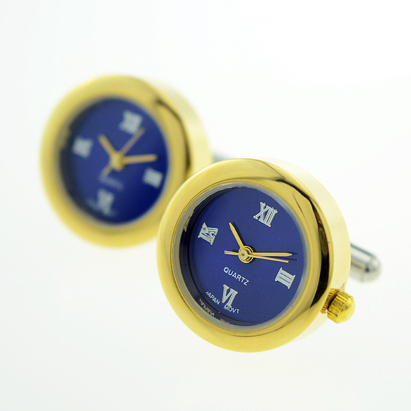 Yingbo สแตนเลสสตีลควอตซ์นาฬิกา Cufflinks Cufflinks Cufflinks นาฬิกาอิเล็กทรอนิกส์นาฬิกาการเคลื่อนไหว