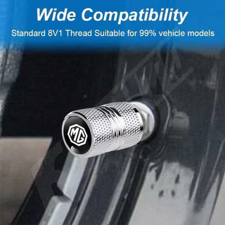 4pcs MG รถวาล์ว Caps Stem Case ครอบคลุมอลูมิเนียมล้อวาล์วฝุ่นหมวก Tyre Rim Stem สําหรับ MG3 MG5 MG6 MG7 EP Pluse MG TF ZR ZS ES HS GS Morris 3 อุปกรณ์เสริม