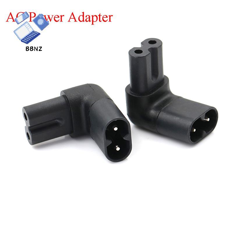 [BBNZ] 1 PC IEC 320 C7-C8 อะแดปเตอร์แปลงไฟ AC มุมขวา 90 องศา TH