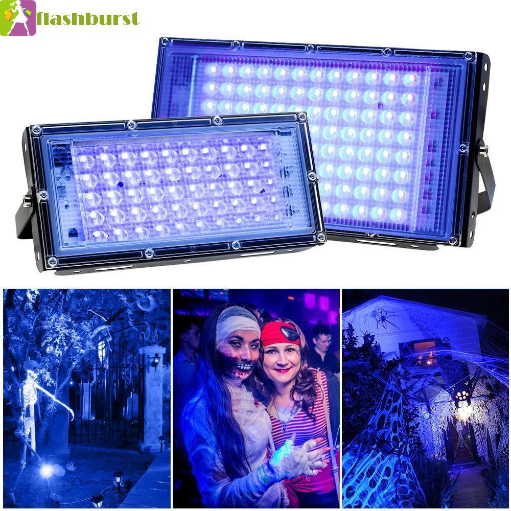 FLASHBURST UV Lamp, 50W/100W 395nm UV Floodlight, Creative Effect Light 120 Glow UV Stage Lamp Bar