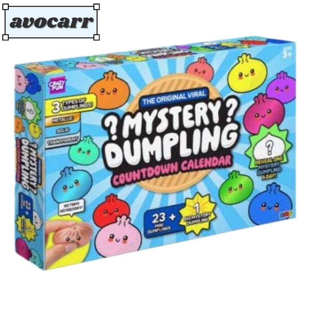 AVOCAR Mystery Dumpling Advent Calendar, Soft Fidget Dumplings ของเล่น,การบีบอัดตลกช้าบรรเทาความวิตกกังวล 24 วันปฏิทินนับถอยหลังสําหรับเด็กและผู้ใหญ่