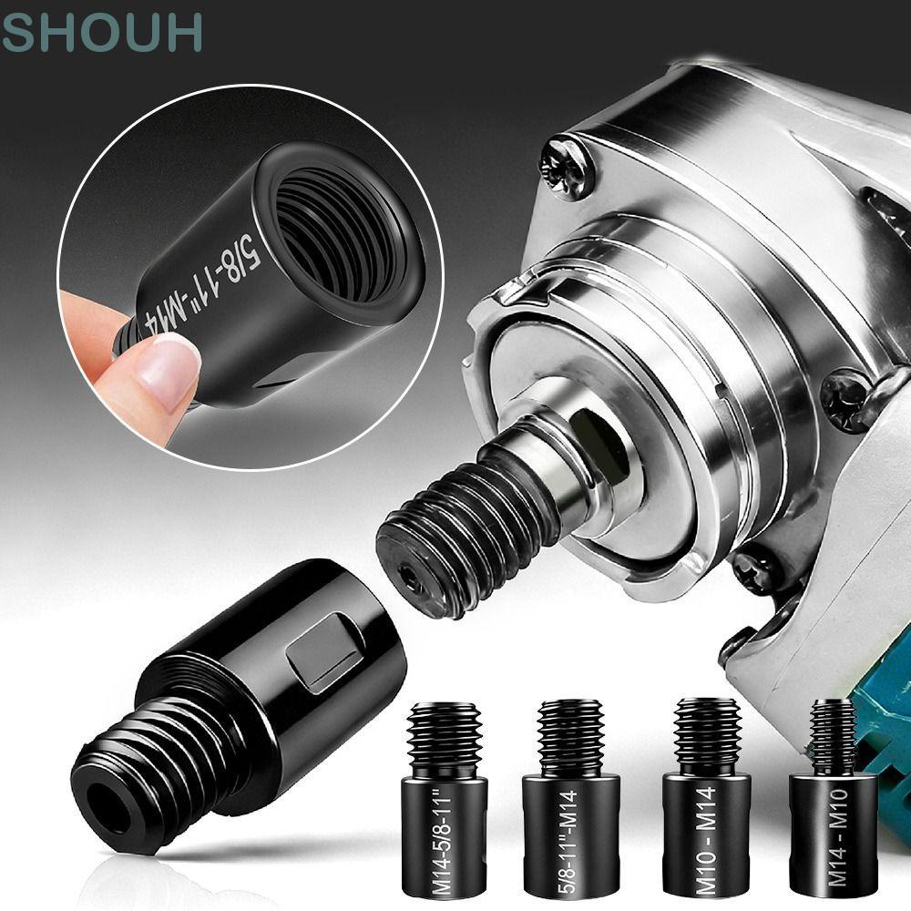 SHOUH ขั้วต่อเกลียวอเมริกัน, M10 ถึง M14 ถึง 5/8-11 อุปกรณ์เสริมเครื่องบดมุมเจาะบิตแปลง, ของขวัญมัลติฟังก์ชั่นแบบพกพาสว่าน