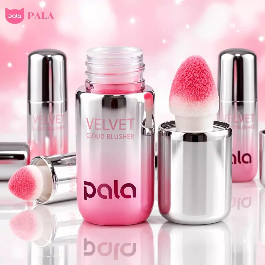 PALA บลัชออน เนื้อน้ำ VELVET LIQUID BLUSHER ทาข้อนิ้ว ทาแก้มและเปลือกตา เกลี่ยง่าย บางเบา 7g. แบรนด์ไทย มีอ.ย. thumbnail 3