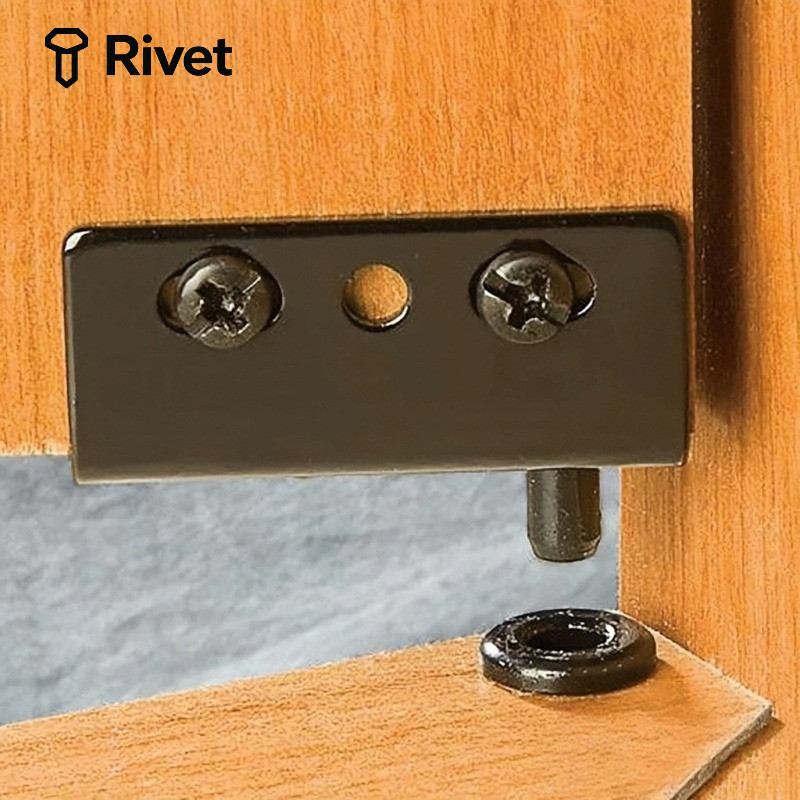บานพับซ่อน ประตูตู้ บานพับหมุน ทนทาน ป้องกันสนิม ฮาร์ดแวร์ในครัวเรือน Rivet