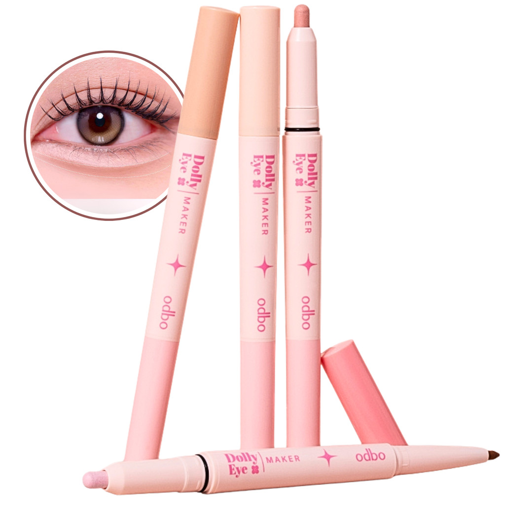 ODBO Dolly Eye Maker โอดีบีโอ ดอลลี่ อายเมคเกอร์ ปากกาวาดดอลลี่อาย ชิมเมอร์ ตากลมโต เขียนง่าย สีสวย ละมุน OD2036