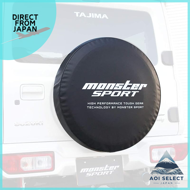 MONSTER SPORT Spare Tire Cover with MS Logo, Vehicle-Specific Design for Jimny [JB64W], Waterproof, 