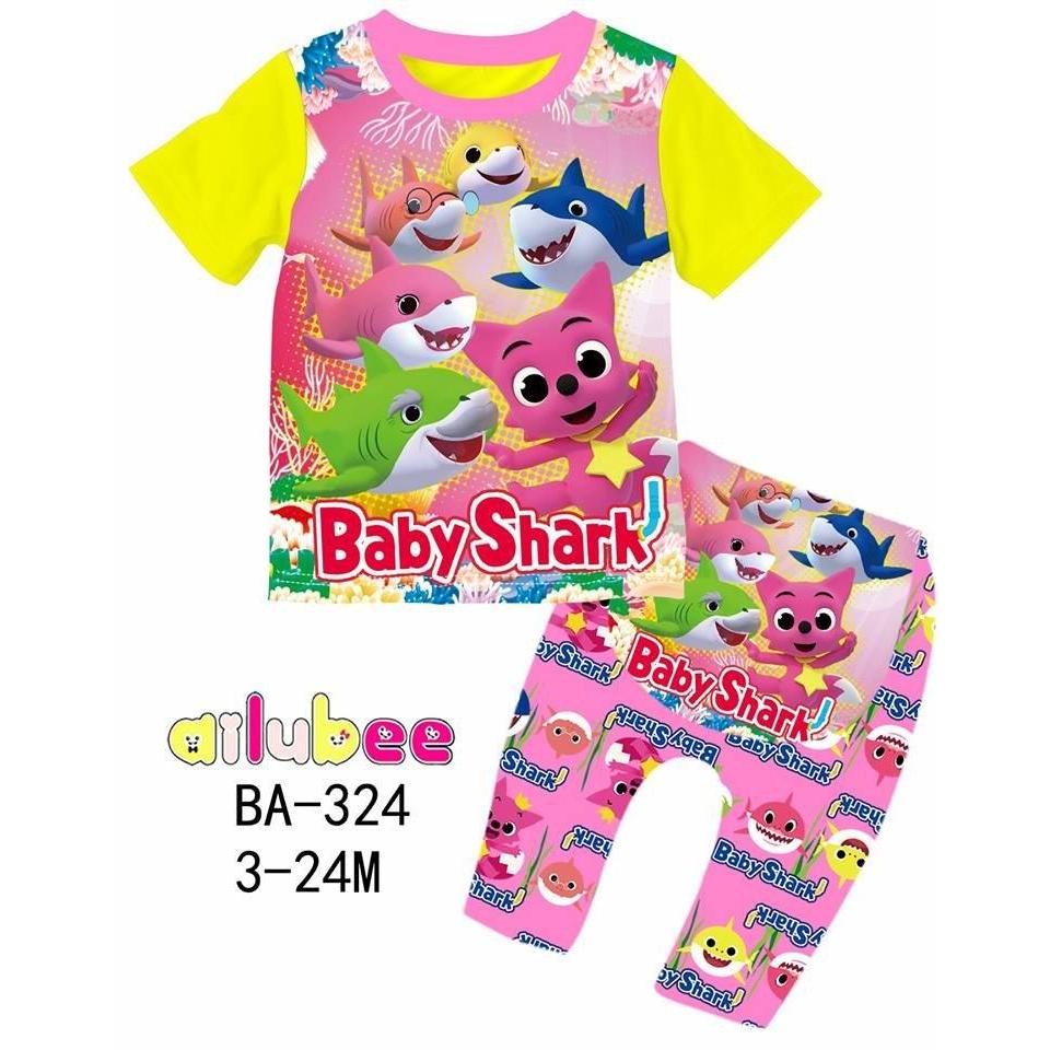BABY SHARK Ailubee ชุดนอนเด็ก (BA324 / 558) 3M-6M 9y