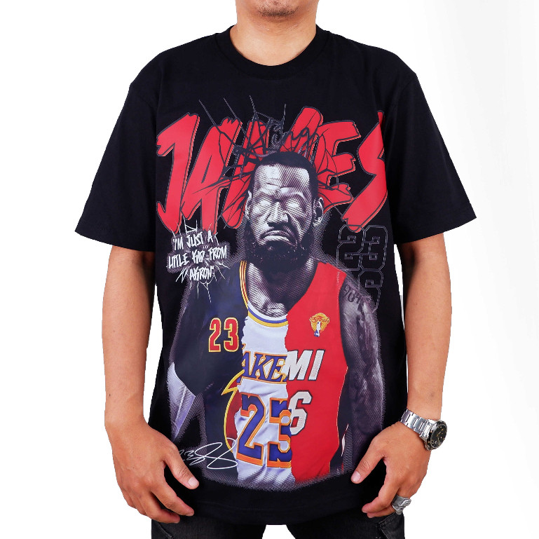 เสื้อยืด Lebron James Nba สีดํา