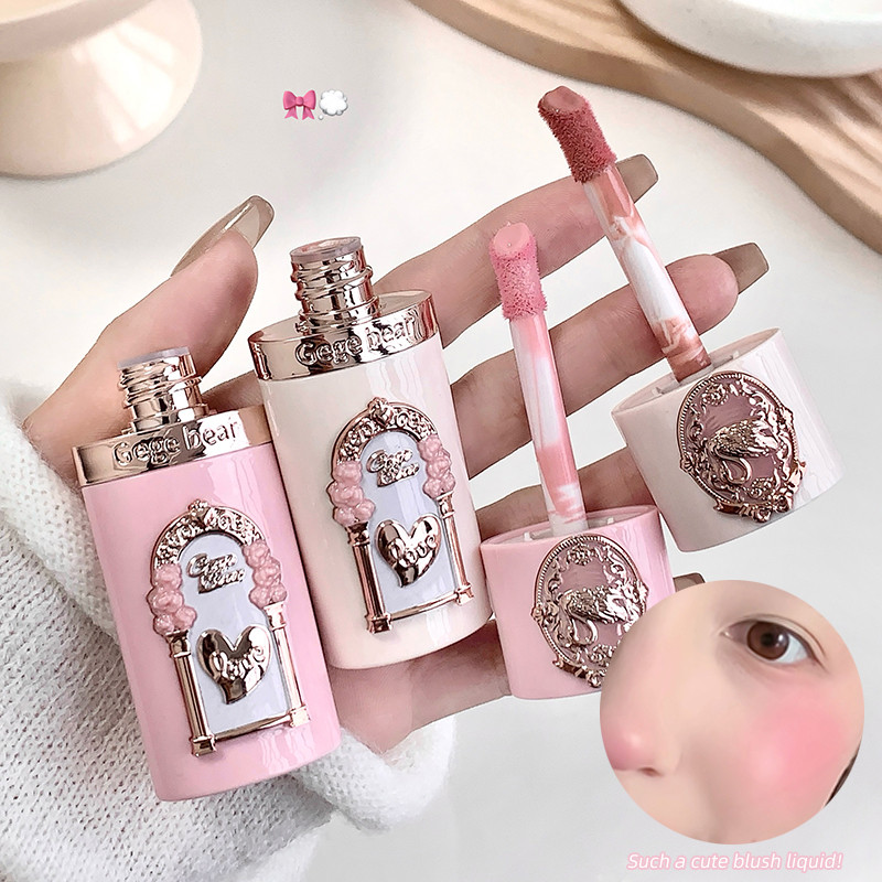 Gege bear Highly Pigmented Matte Liquid Blush ติดทนนานไม่ซีดจาง Smooth Festival Stage Makeup Blush NO.GX1380