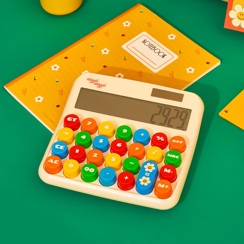 Wiggle wigle Wiggle เครื่องคิดเลขอิเล็กทรอนิกส์มัลติฟังก์ชั่นสํานักงานหญิงน่ารักการเงินนอกสถานที่สูง