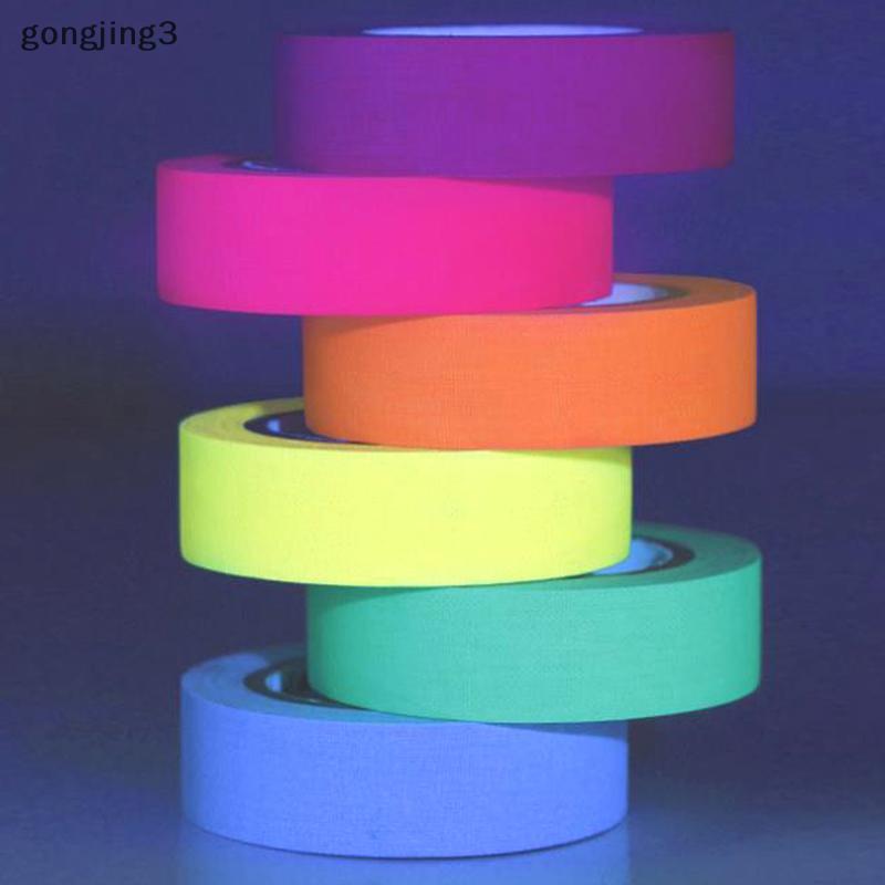 Gongjing3 6 ม้วน UV Reactive Tape cklight เทปเรืองแสงเรืองแสงเรืองแสงใน Dark Neon Gaffer th