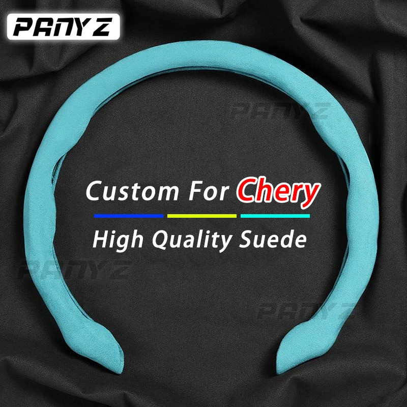 Non-slip Car Steering Wheel Cover Suede For Chery Tiggo 8 Arrizo 5 7 Pro EQ7 Gx 5x 3x Tiggo 7 Pro 8 