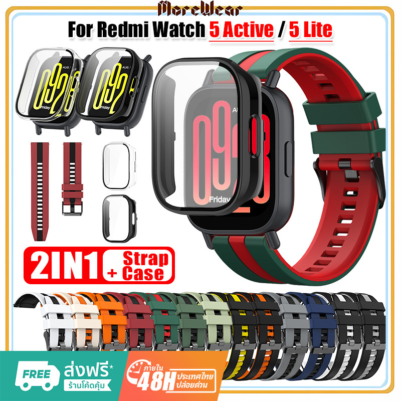 【เคส+สาย】 สําหรับ Xiaomi Redmi Watch 5 active / 5 Lite นาฬิกา สาย สำรอง สายซิลิโคน mi watch 5 active