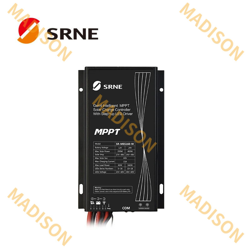 SRNE MPPT Human Sensing Controller MES60/120/160/200 12 V/24 V 10A 15A 20A MPPT Solar Charge Control