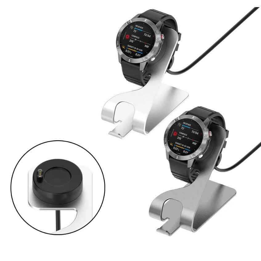 แท่นชาร์จโลหะ สําหรับ Garmin Venu X1 Quatix 8 Instinct Vivoactive 6 5 4 Venu 4 3 2 Fenix 8 7 7x 6x forerunner 970 570