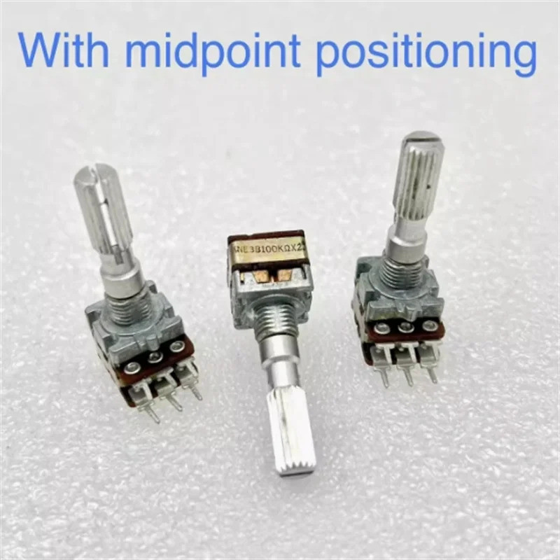 1 pcs ญี่ปุ่น NOBLE Decad RK12 potentiometer dual B100K ปริมาตรกลาง potentiometer ความยาวเพลาดอกไม้ 