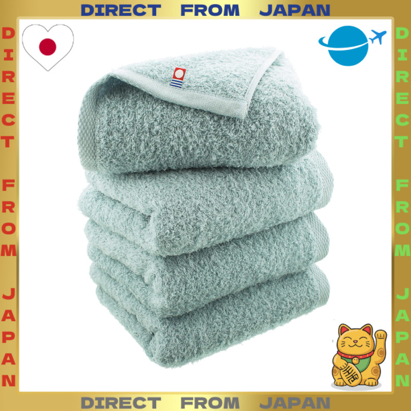 【DIRECT FROM JAPAN】Imabari Factory Imabari Towel Certified Face Towel Made in Japan Smoky Blue Appro