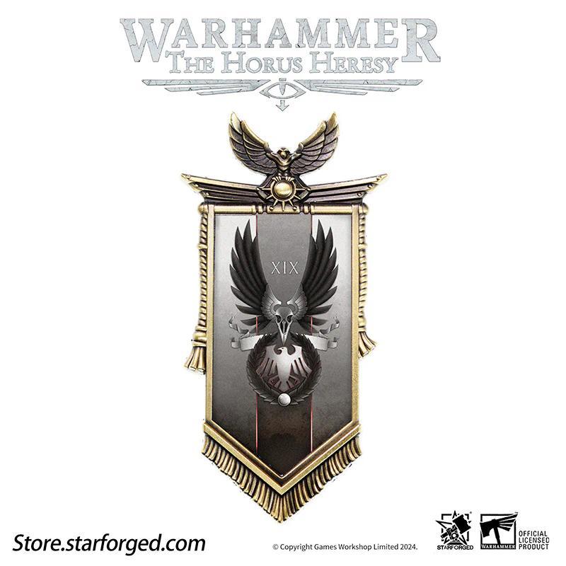 (STARFORGED) The Horus Heresy Legion Banner Magnet: Raven Guard 2 ของสะสมธีม Warhammer