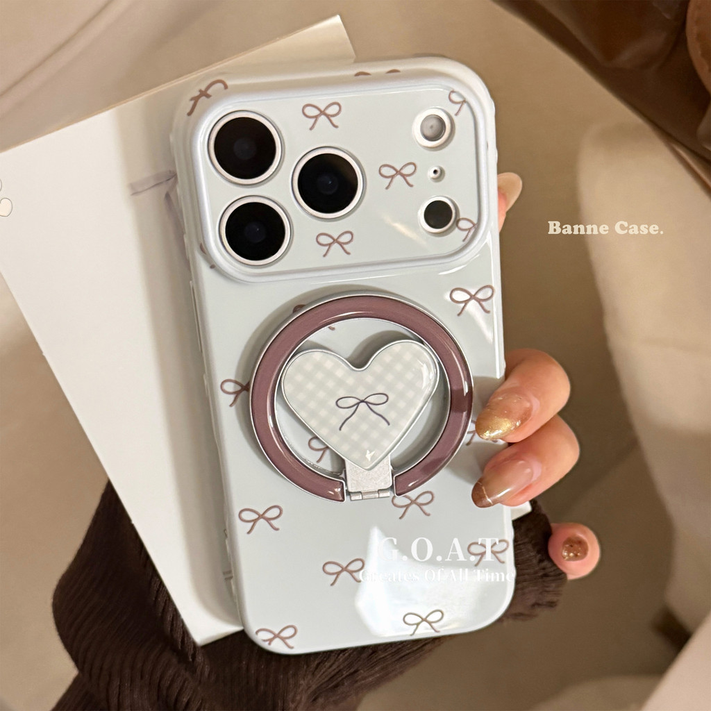 GOAT Sea Blue Magnetic Absorption Brown Crushing + สีน้ําตาลสีฟ้า Knots ปลอกสําหรับ iPhone 17 PRO MAX iPhone 17 16 11 15 14 13 12 PRO MAX Anti-Fall ป้องกันปกหลัง