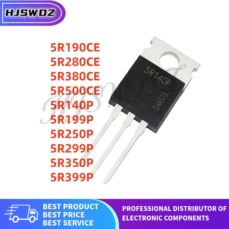 5PCS 5R250P 5R199P 5R500CE 5R190CE 5R380CE 5R399P 5R299P 5R280CE 5R350P 5R140P TO-220 Field Effect ท