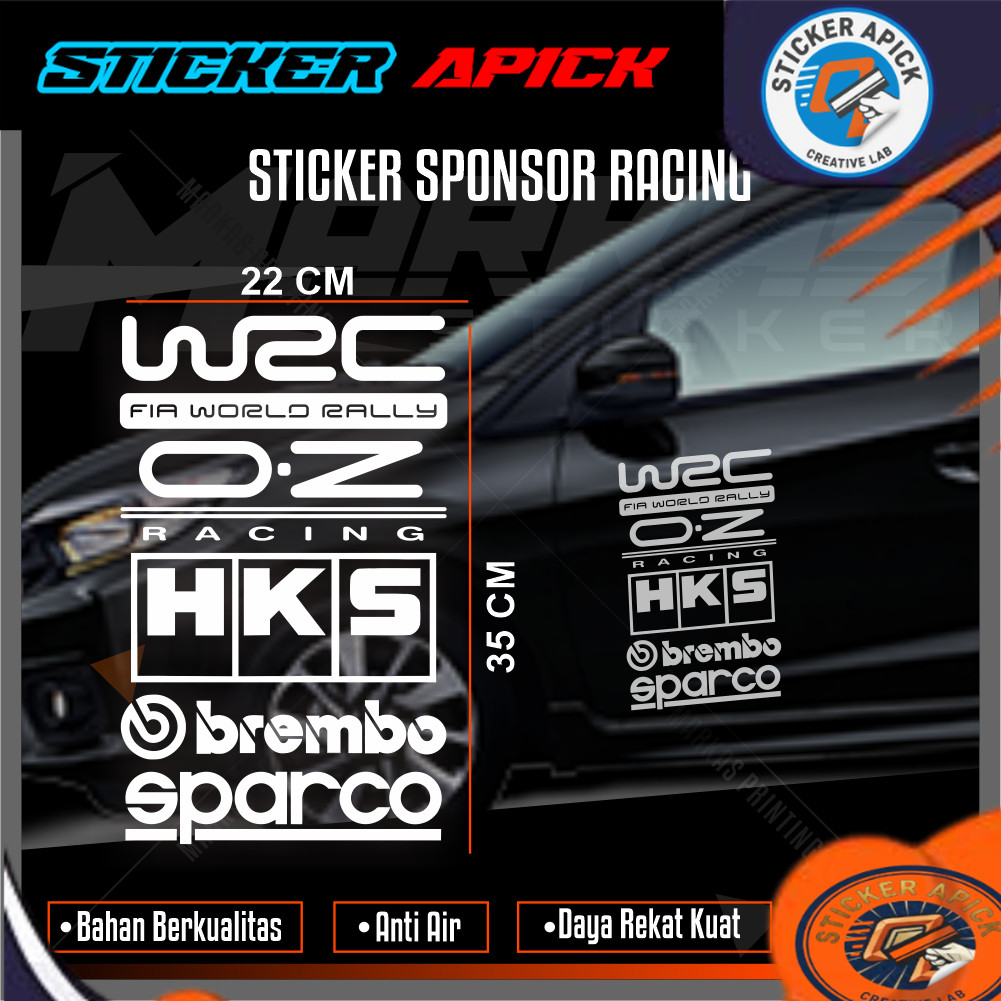 สติ๊กเกอร์ตัดสติ๊กเกอร์ SPONSOR สติ๊กเกอร์รถแข่ง WRC,HKS BREMBOO SPARCO สติ๊กเกอร์ VARIATION CAR