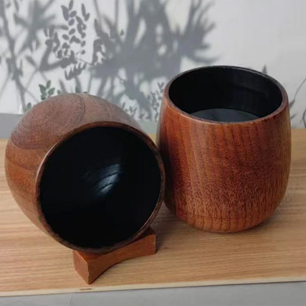 Wooden Whiskey Carbonized Beer Glass
