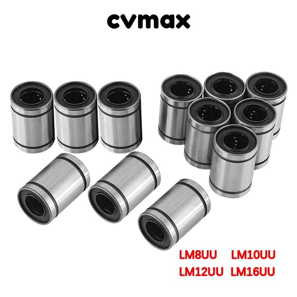 CVMAX บูชเหล็กทนทานสําหรับเครื่องพิมพ์ CNC Part LM8UU LM10UU LM12UU LM16UU